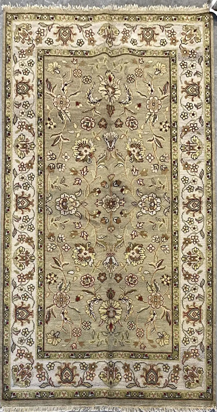 One Of The Kind Indian Hand-Knotted Rug 5'6'' X 8'6"